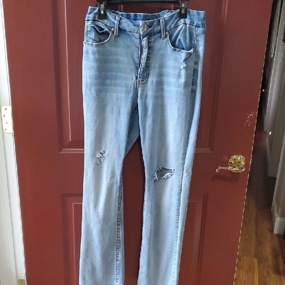 Seven7 Light Blue Distressed Jeans - Picture 1 of 14